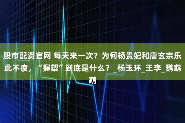 股市配资官网 每天来一次？为何杨贵妃和唐玄宗乐此不疲，“握槊”到底是什么？_杨玉环_王李_鹦鹉